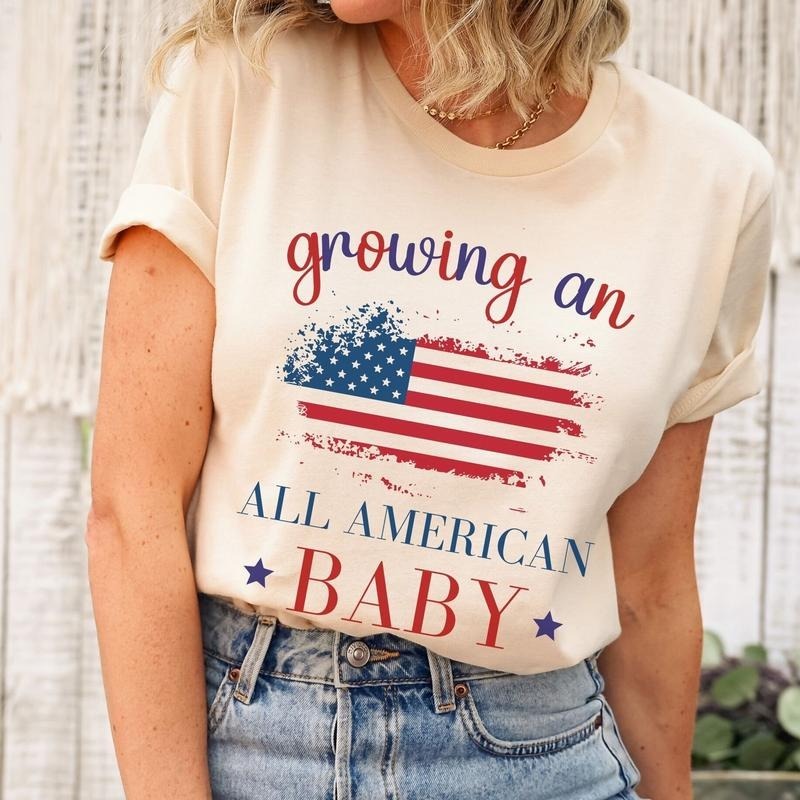 4th of July Pregnancy Announcement Shirt