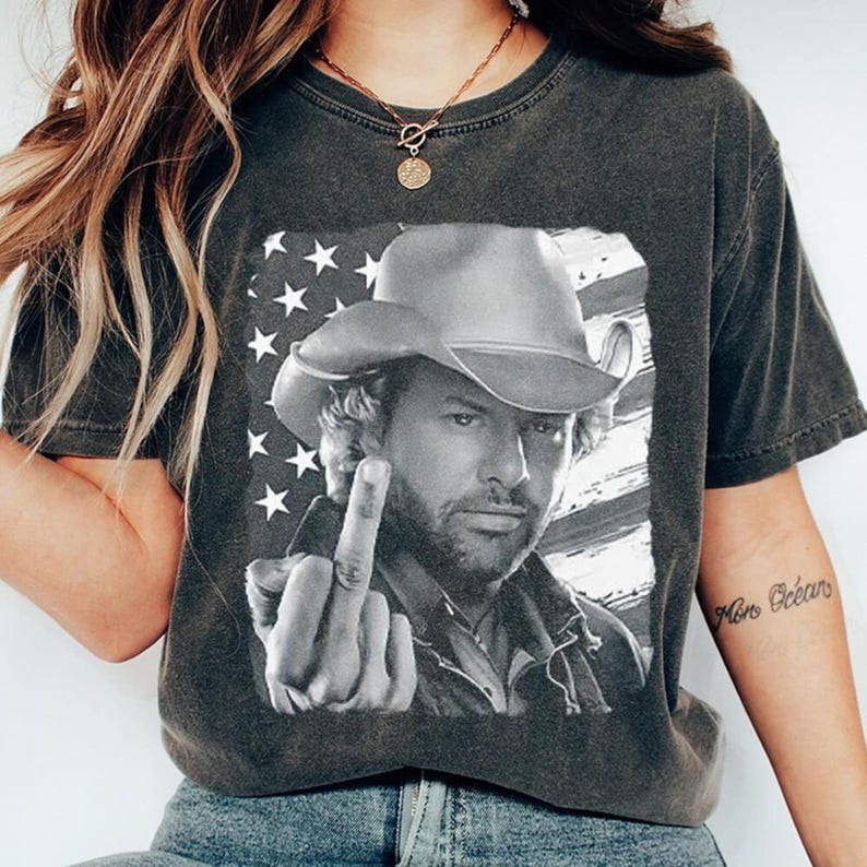 “Toby Keith American Spirit” Edgy Middle - Finger Tee