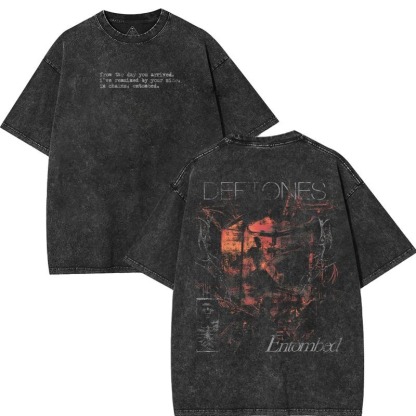 "Deftones - Inspired Distressed Vintage Tee for Rock Aficionados"