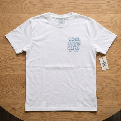 Personalized "Cool Dads Club" Embroidered Tee - Custom Est. Year & Sleeve Name