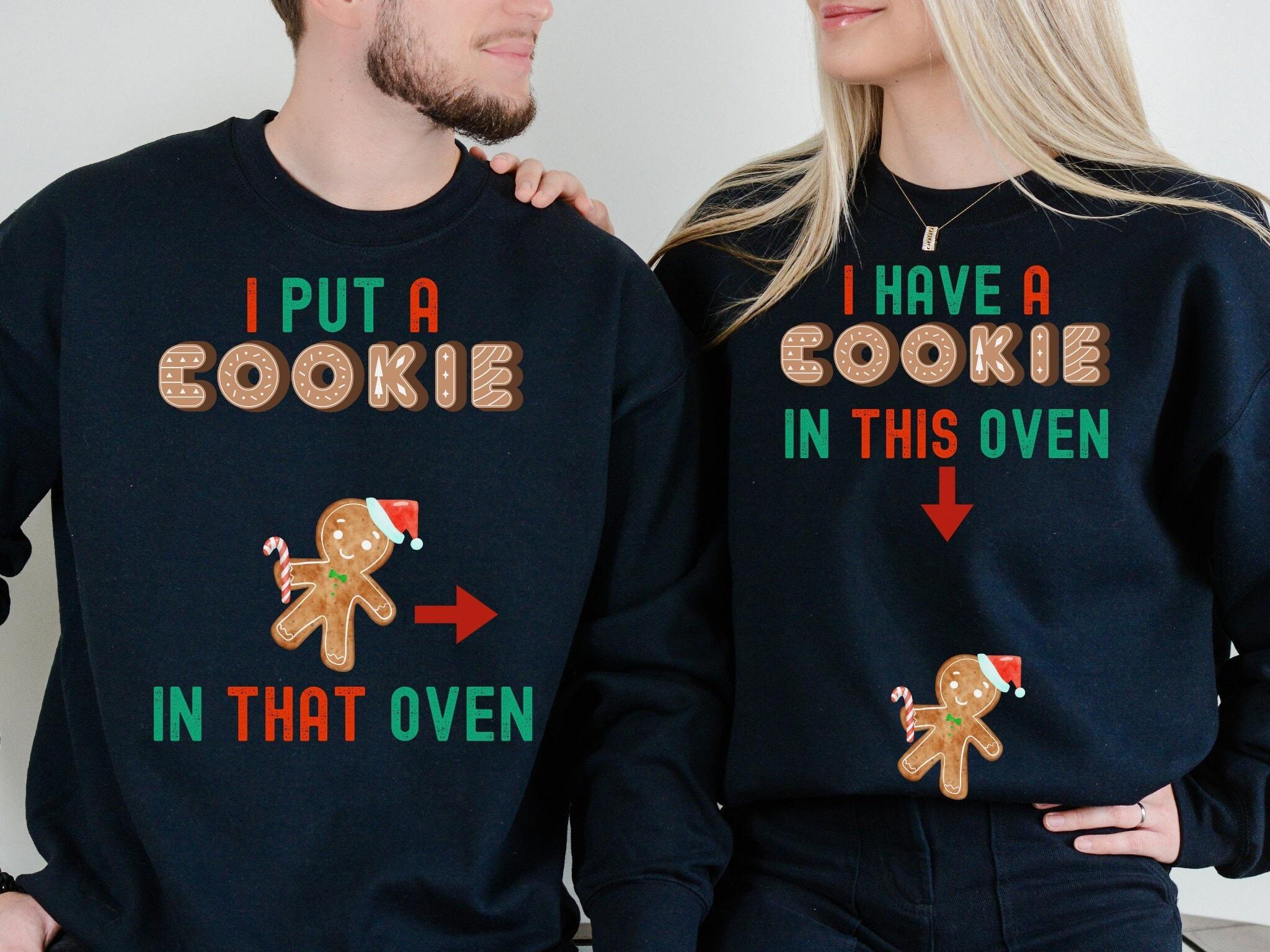 Eating for Two Couples Matching Christmas Pregnant Announcement  Sweatshirt