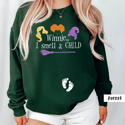 Winnie I Smell a Child Pregnancy Sweatshirt