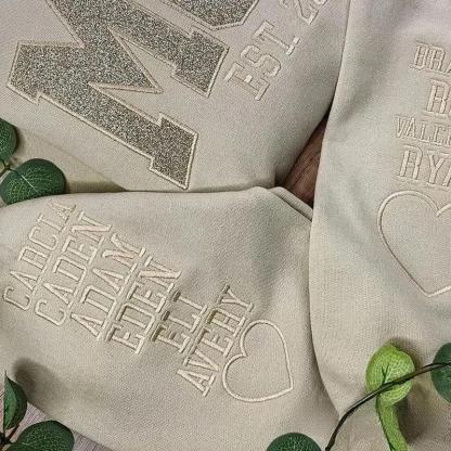 Custom Embroidered Applique Glitter Mama Sweatshirt - Gift for Mom