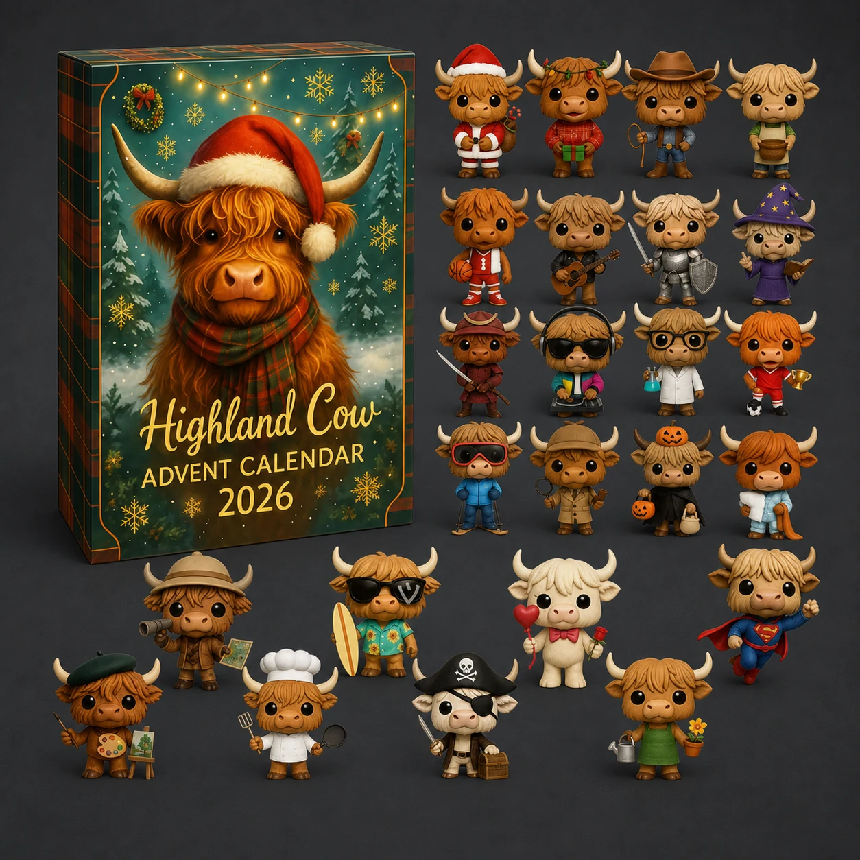 2026 Highland Cow Advent Calendar