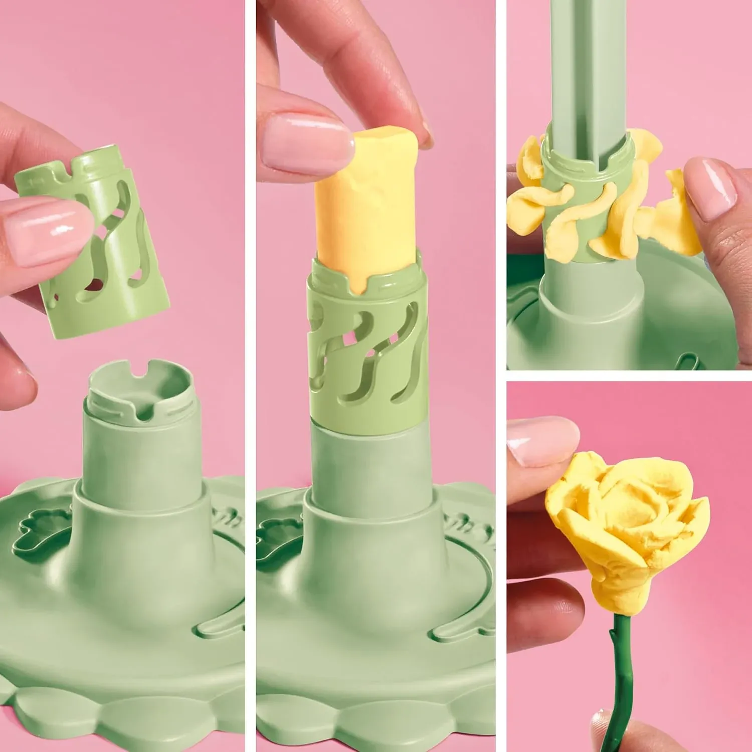 Play-Doh Blooms Garden Flower Bouquet Making Kit - Pink