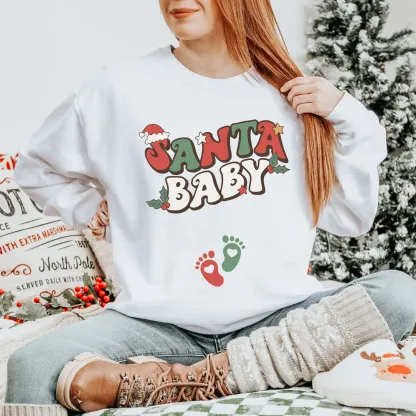 Santa Baby XMas Maternity Sweatshirt