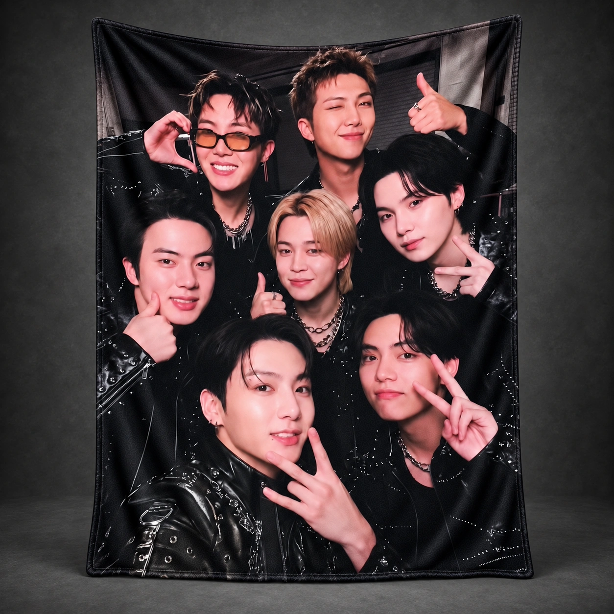 BTS Group Fleece Throw Blanket for ARMY Fans
