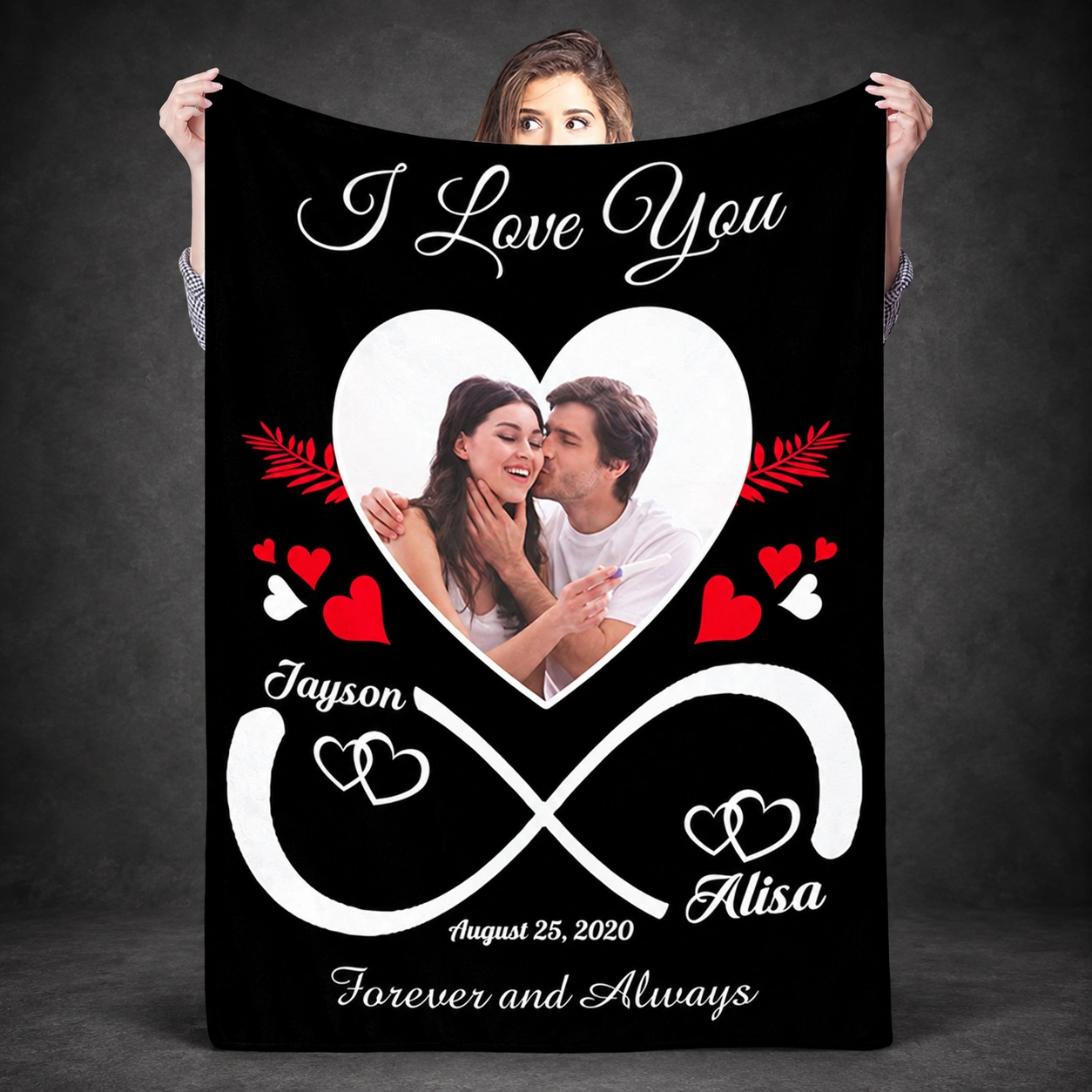 Custom Photo Fleece Blankets Gift for Him/Her
