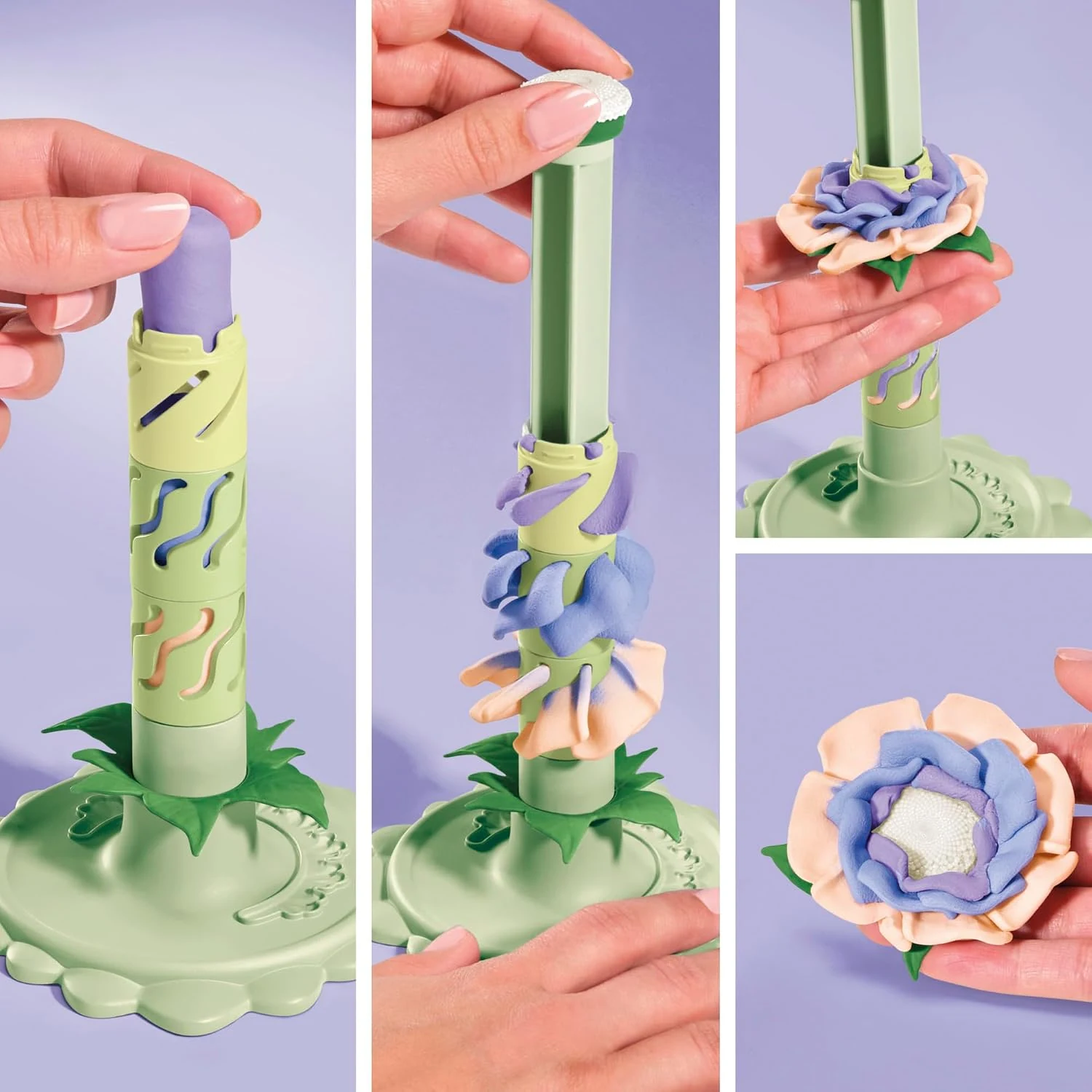 Play-Doh Blooms Meadow Flower Bouquet Making Kit - Purple
