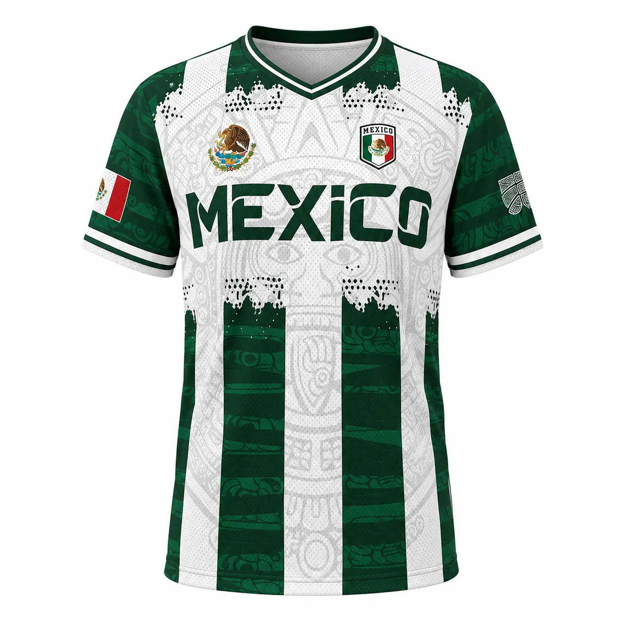 2026 Mexican Soccer Jersey - Aztec Calendar Heritage Football Shirt