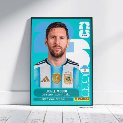 Messi Collector's Sticker-Style Poster - World Cup Edition