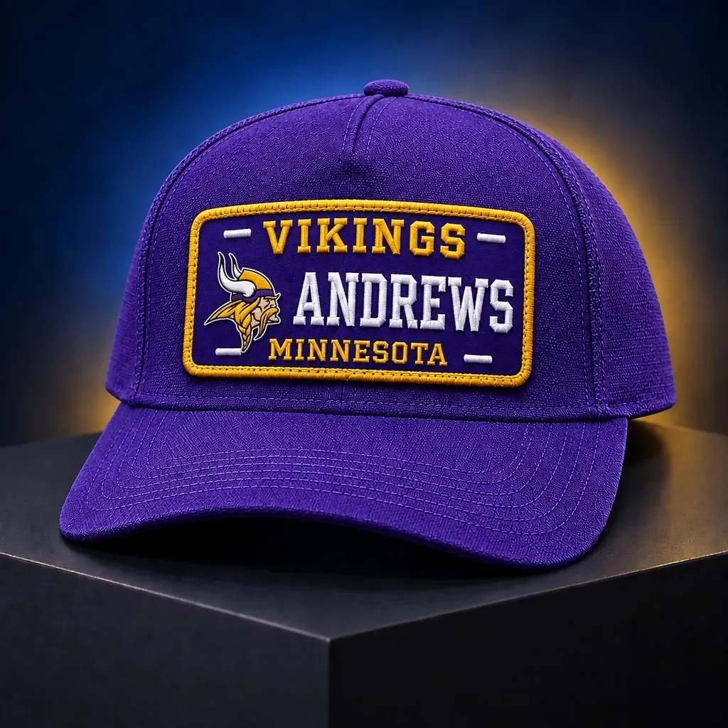 Personalized Minnesota Vikings Embroidered Football Cap
