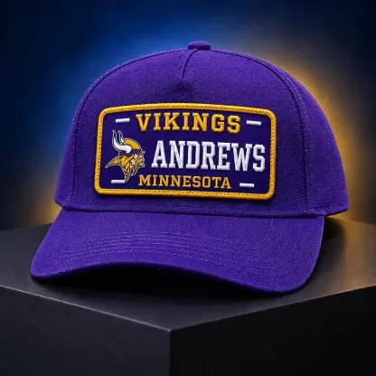 Personalized Minnesota Vikings Embroidered Football Cap