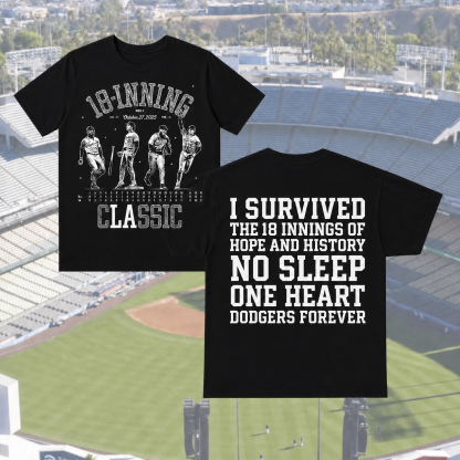18-Inning Classic Baseball Apparel - Dodgers Fan Tribute Shirt, Crewneck, Hoodie