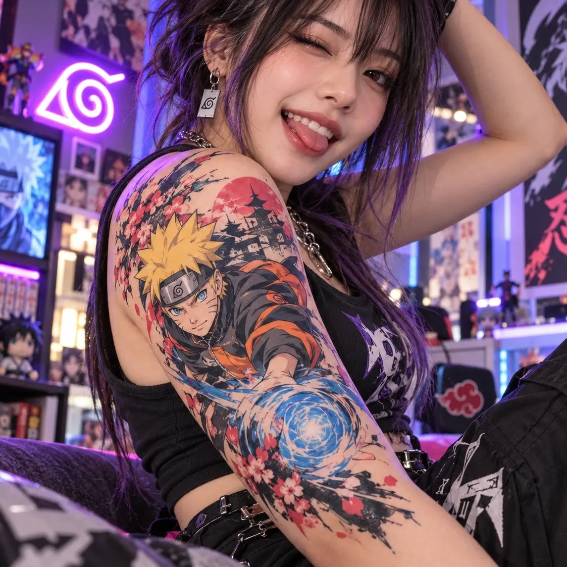 Custom Anime Character Cosplay Temporary Tattoo