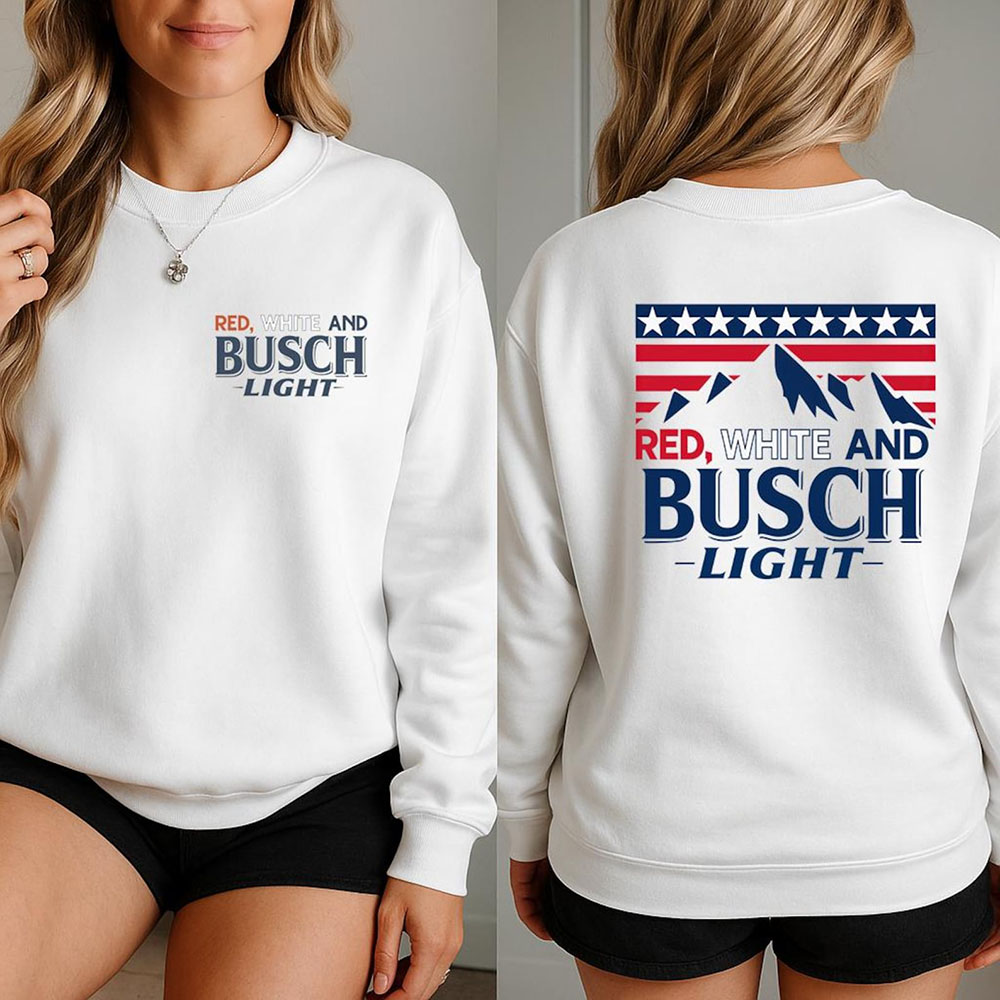 Red White and Busch Light 4th of July Tee T-Shirt