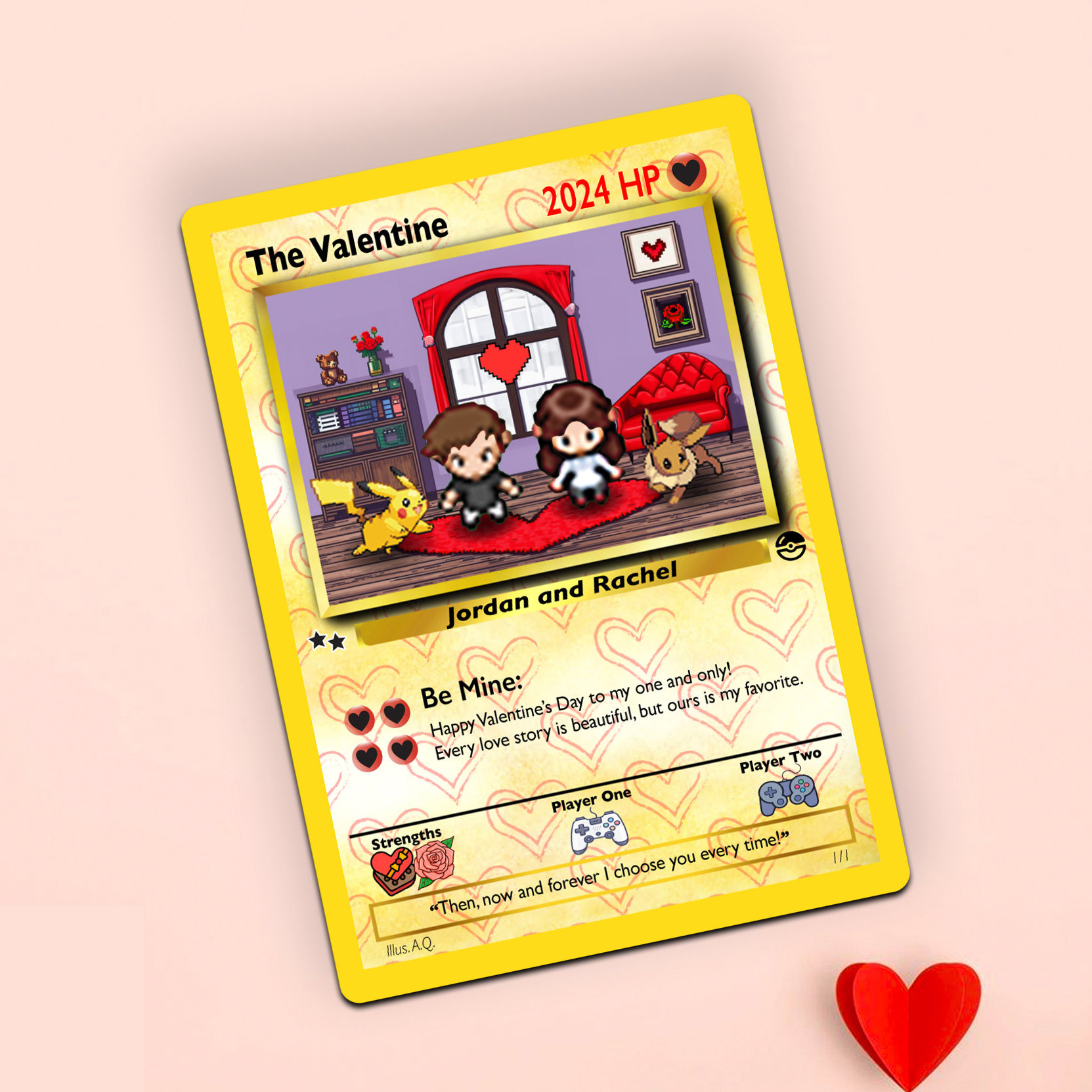 Personalized Anime Game Card Valentine‘s Day Gift