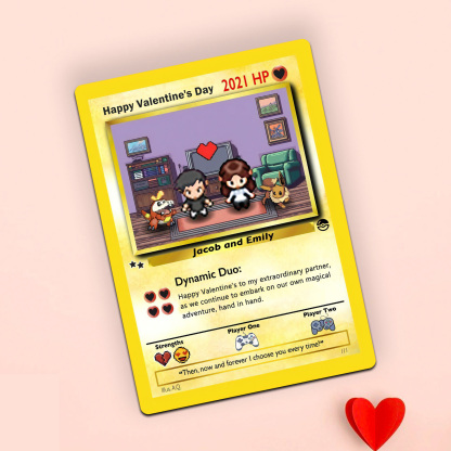 Personalized Anime Game Card Valentine‘s Day Gift 2 pcs
