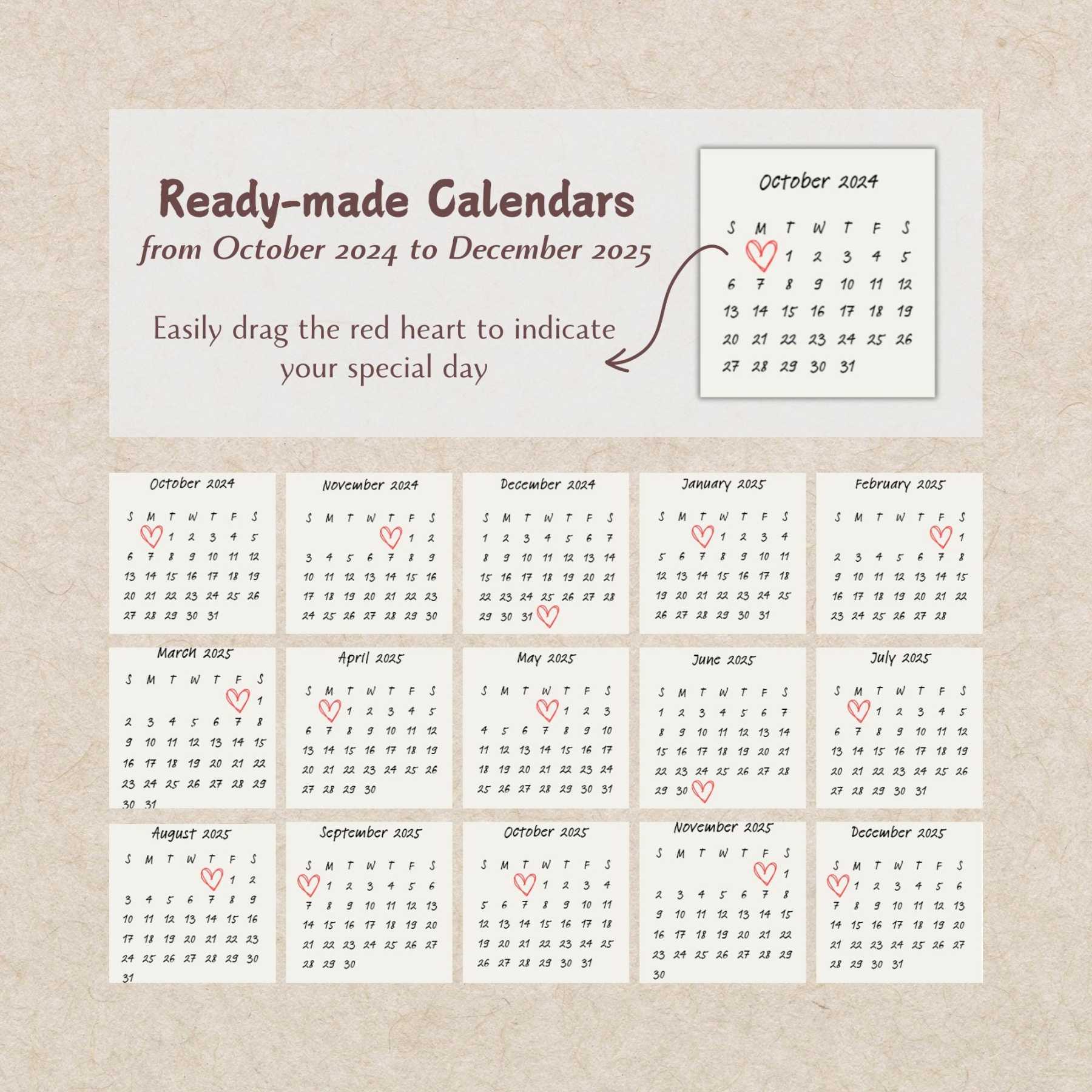 Custom Polaroid Frame Anniversary Template