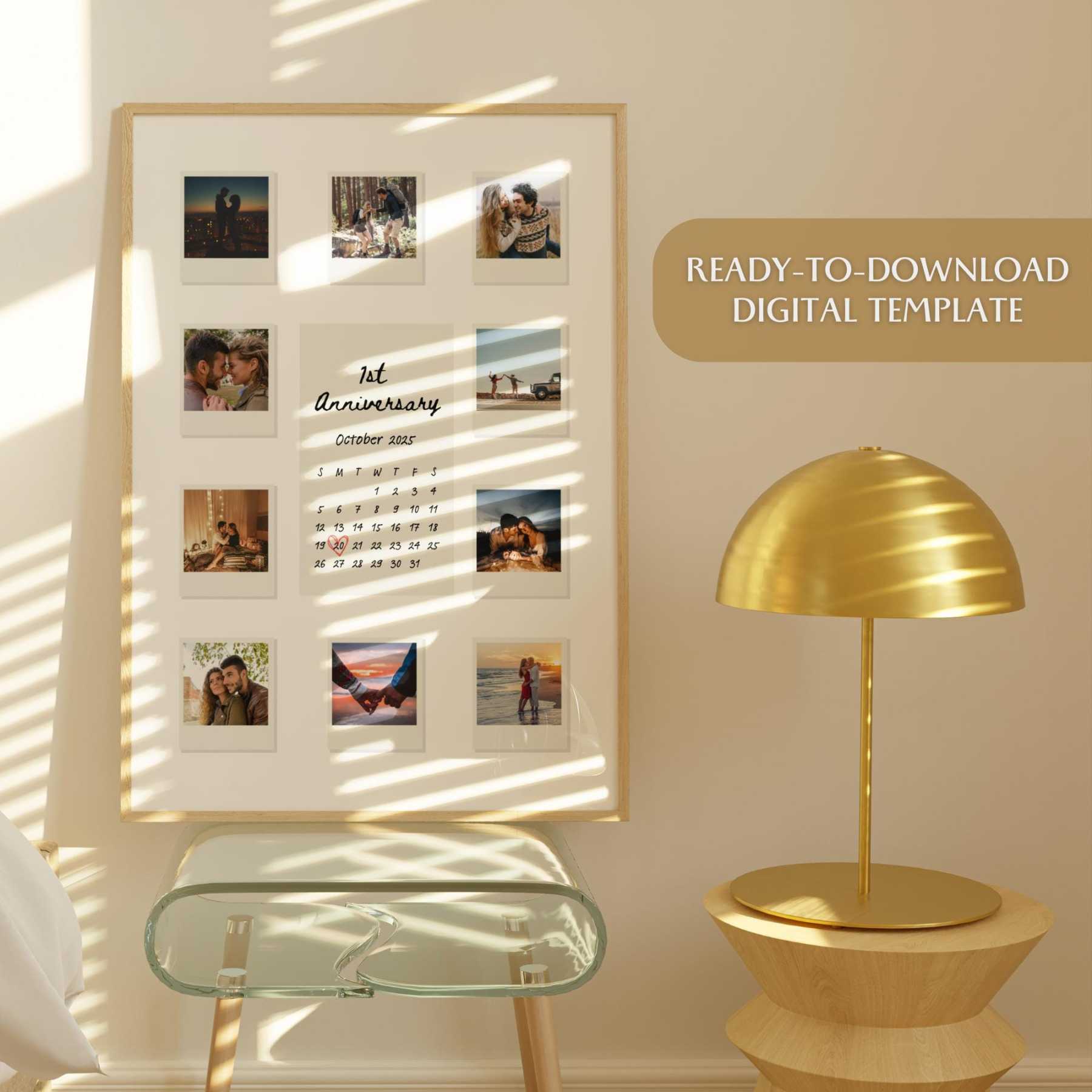 Custom Polaroid Frame Anniversary Template