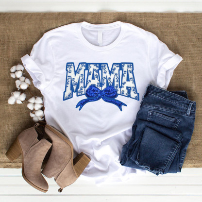 MAMA Chenille Embroidered Fabric Sweatshirt
