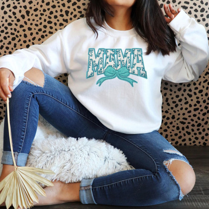 MAMA Chenille Embroidered Fabric Sweatshirt