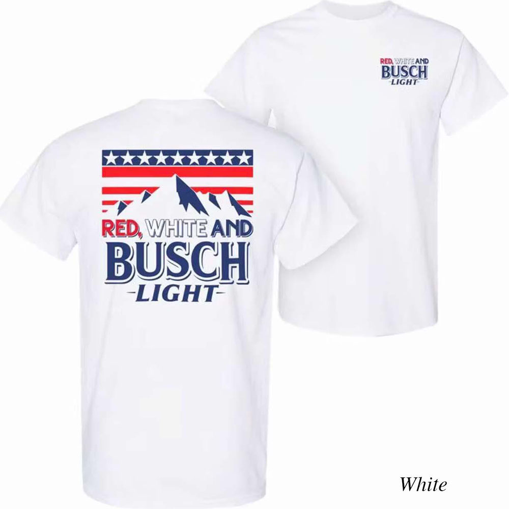 Red White and Busch Light 4th of July Tee T-Shirt