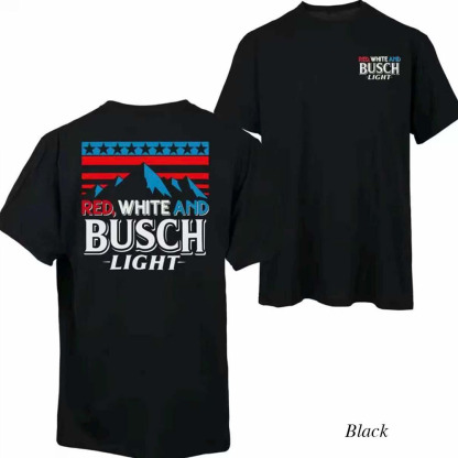Red White and Busch Light 4th of July Tee T-Shirt