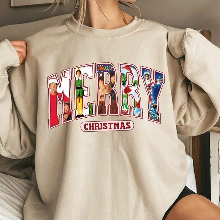 Merry Christmas Christmas Movie Character Sweatshirt