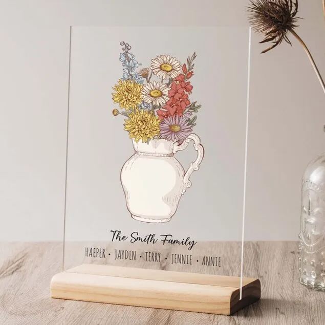 Birthday flower bouquet decoration led lights