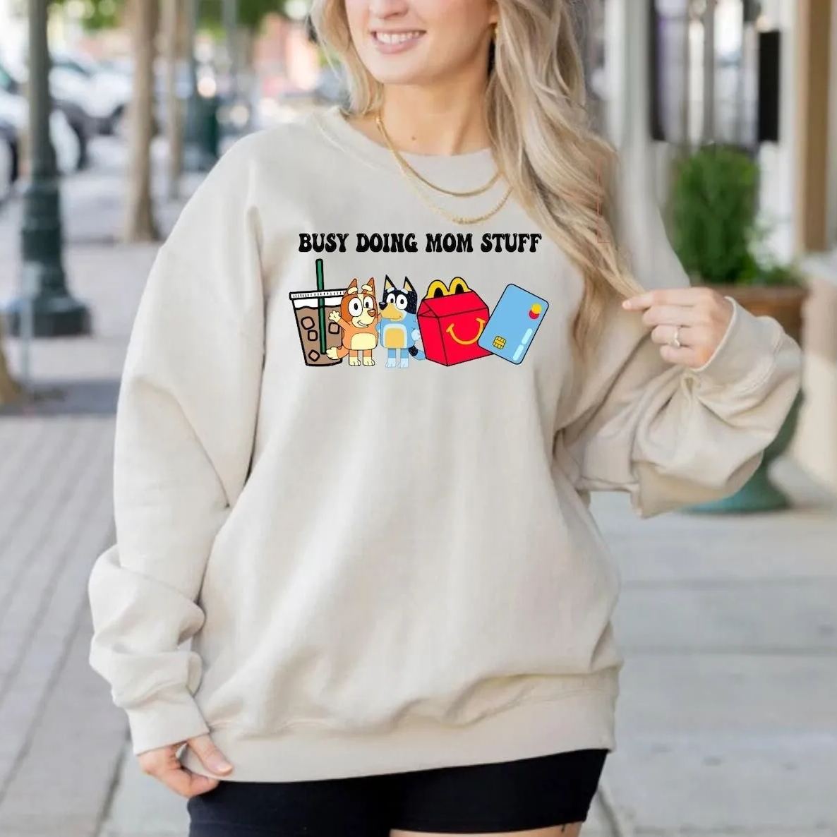 Busy Doing Mom Stuff Sweatshirt, Funny Mom Sweater