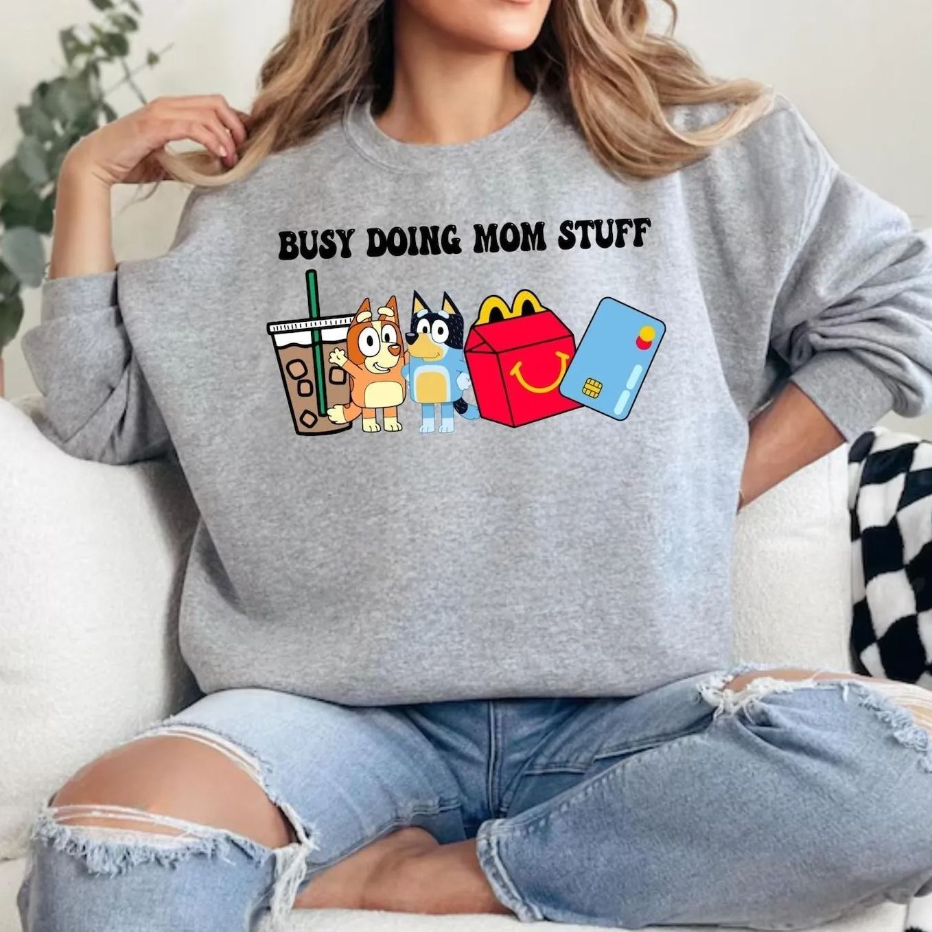 Busy Doing Mom Stuff Sweatshirt, Funny Mom Sweater