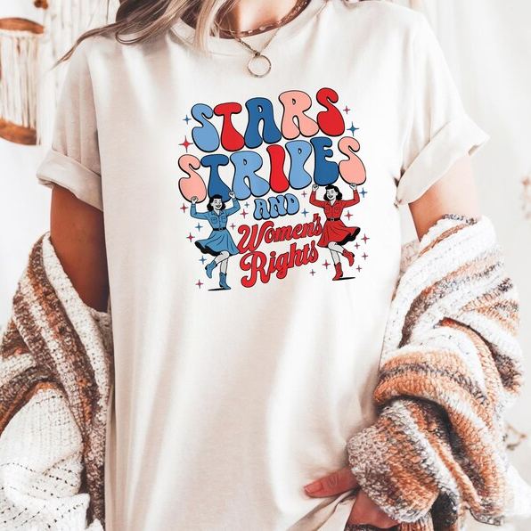 “Stars, Stripes & Women’s Rights” Retro Feminist Tee