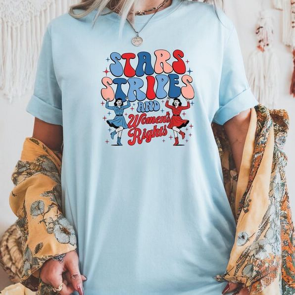 “Stars, Stripes & Women’s Rights” Retro Feminist Tee