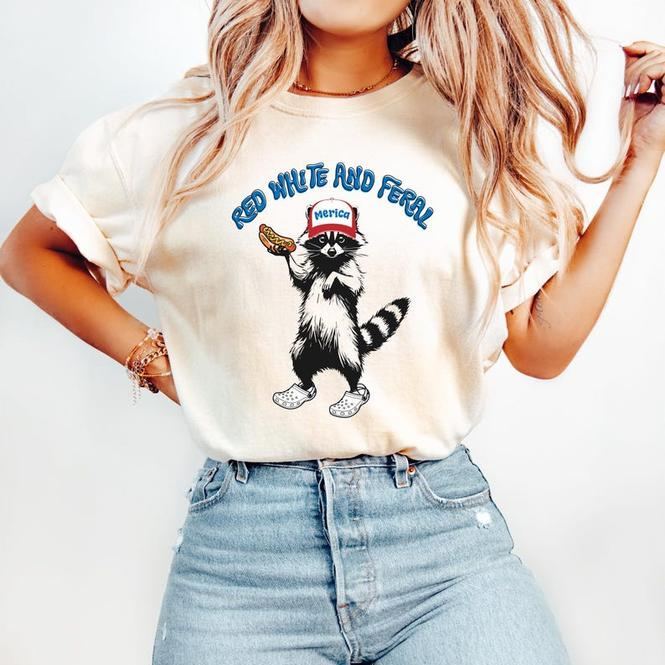 “Wild American Spirit” Raccoon Graphic Tee