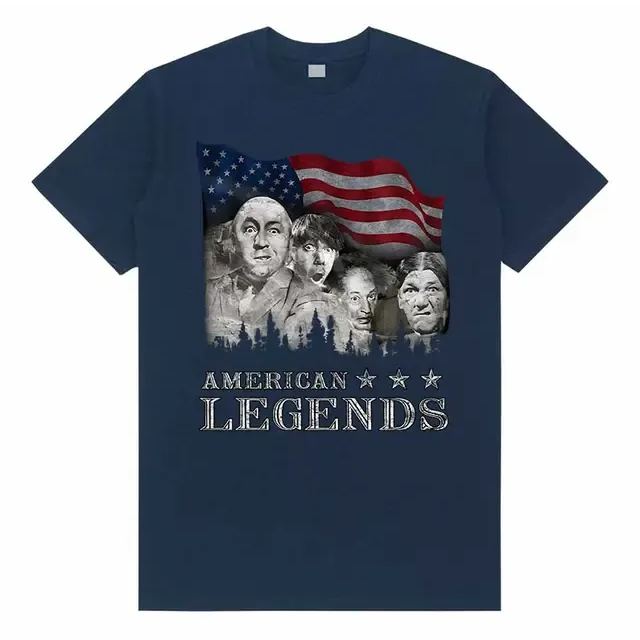“Three Stooges American Legends” Retro Comedy Tee