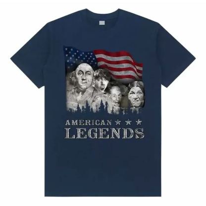 “Three Stooges American Legends” Retro Comedy Tee