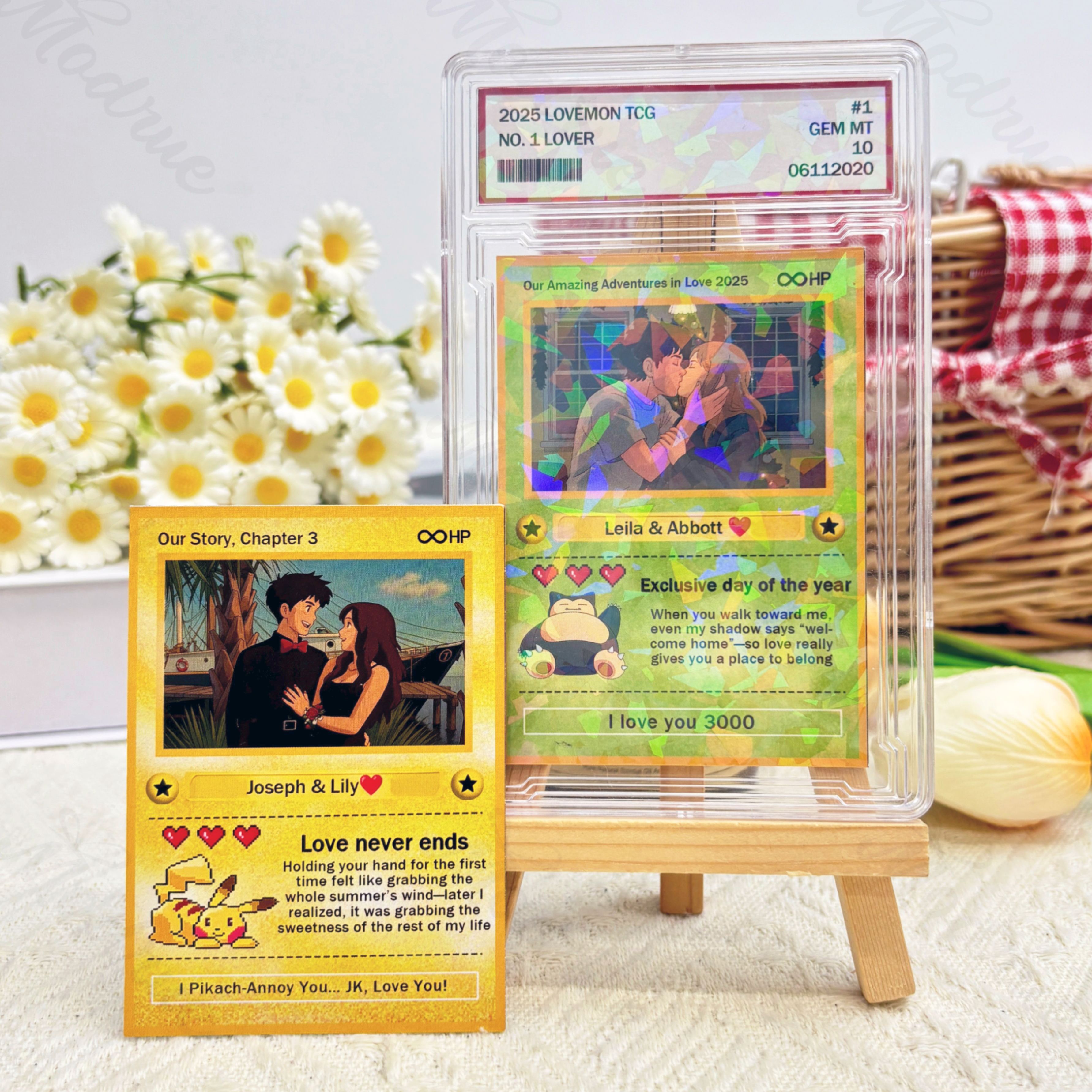 Custom Anime Photo Couple Card For Your love