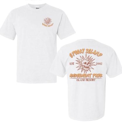 “Dark Retro Explorer” Spooky Island Skull Tee
