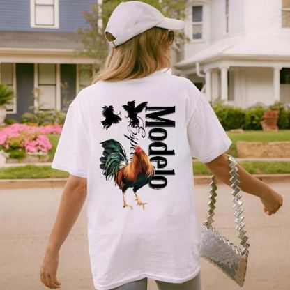 “Mexican Beer Vibe” Rooster Graphic Tee
