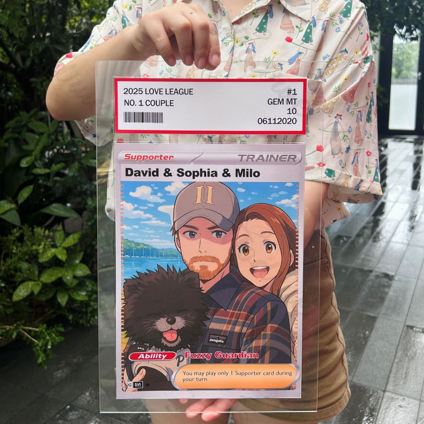 Personalized Anime-Inspired Couple BIG Card