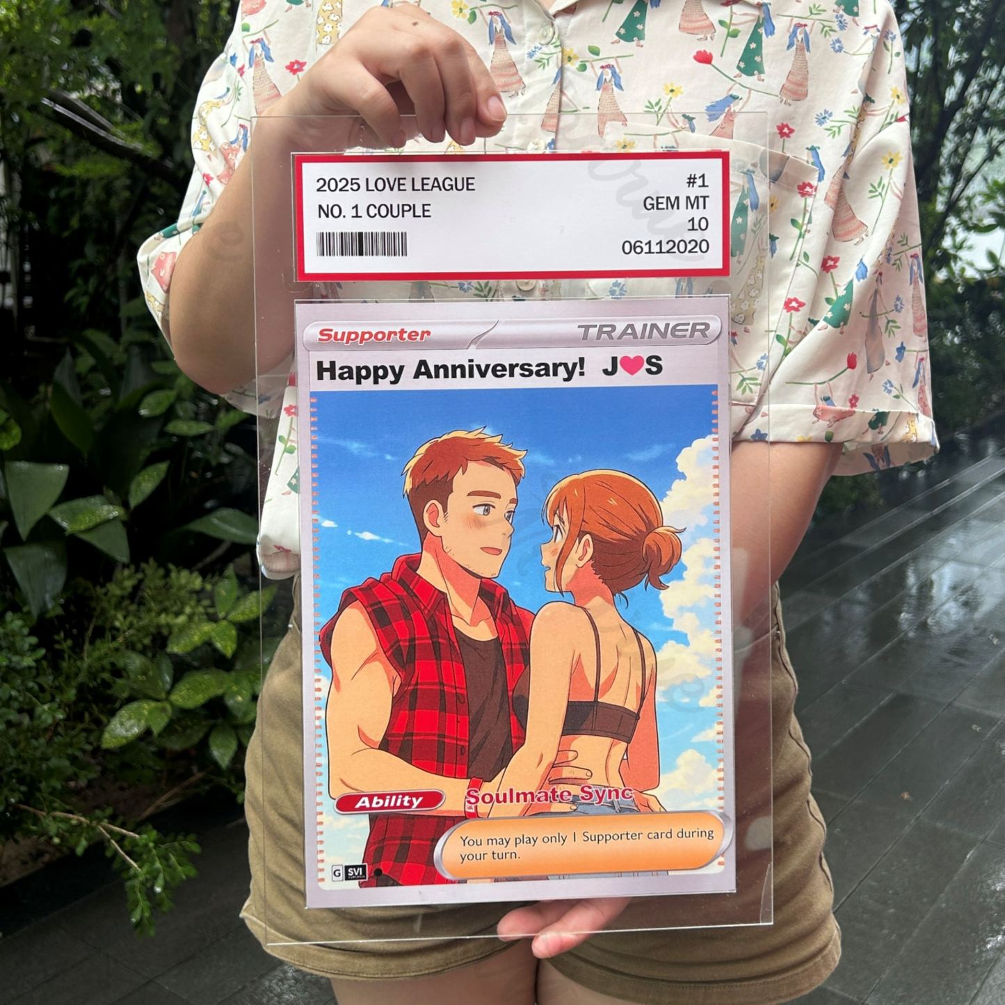 Personalized Anime-Inspired Couple BIG Card