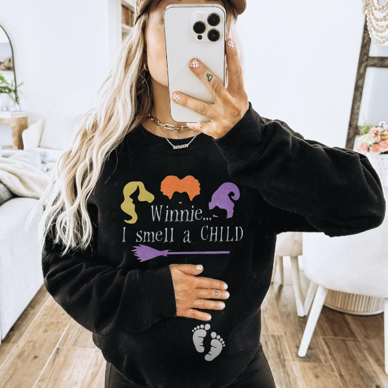 Winnie I Smell a Child Pregnancy Sweatshirt