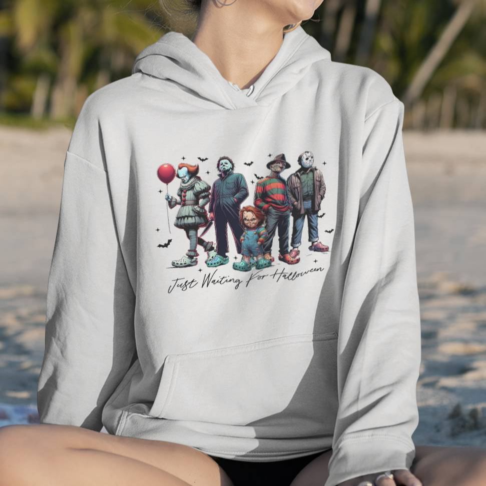 Classic Horror Icons "Just Waiting For Halloween" Apparel