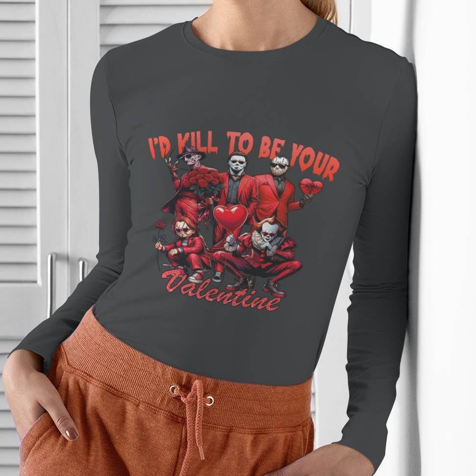 Horror Icons "I’d Kill To Be Your Valentine" Apparel
