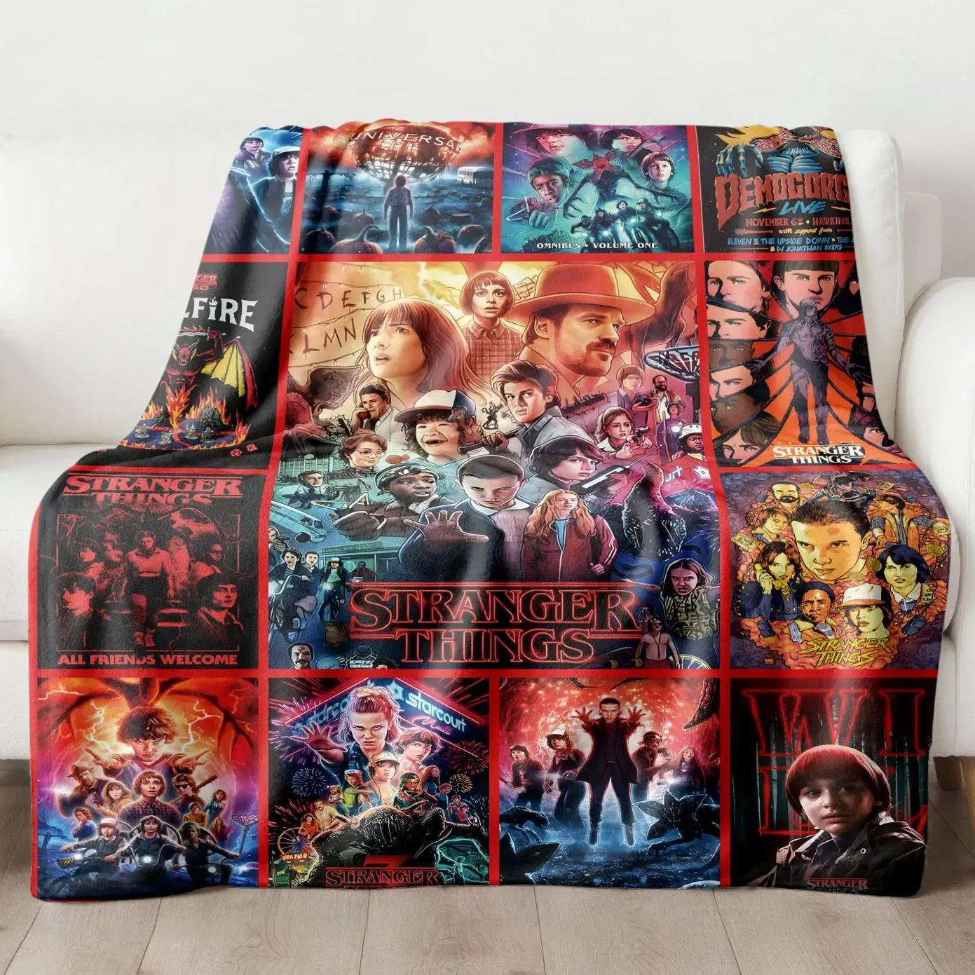 Bold Poster-Style Flannel Blanket