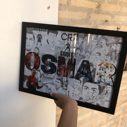 Personalized CR7 Name Frame – Custom Football Fan Wall Art Gift