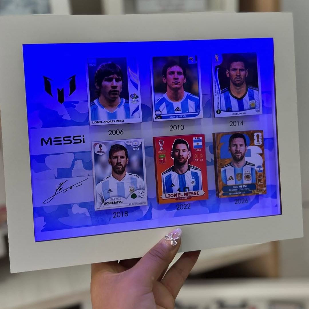 Messi World Champion LED Shadow Box Frame