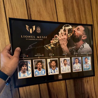 Lionel Messi "Una Leyenda" 6x World Cup Career Display Frame