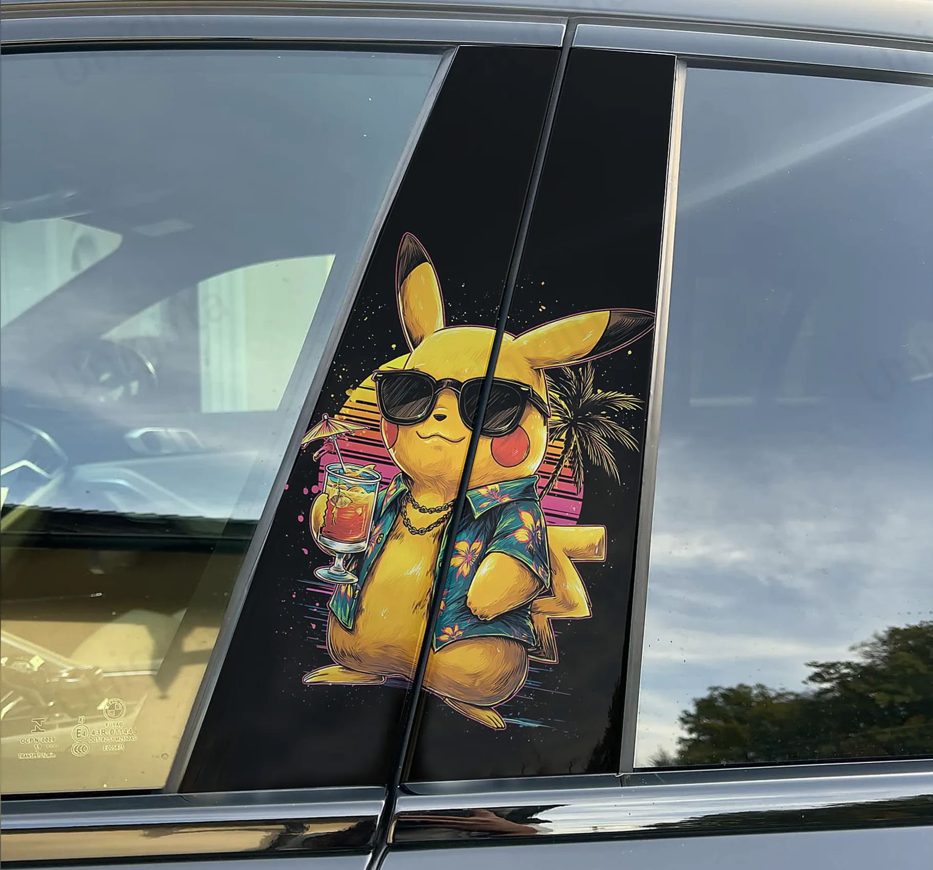 Halloween Cartoon B-Pillar Window Tint Film